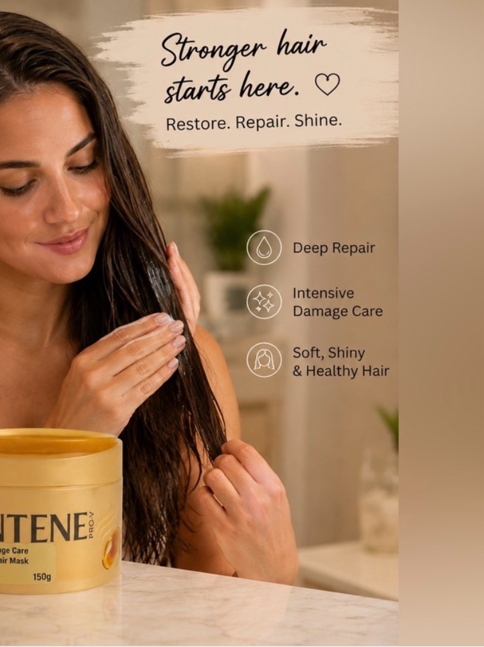 2 Pantene Pro-V Intensive Damage Care Deep Repair Hair Mask - New